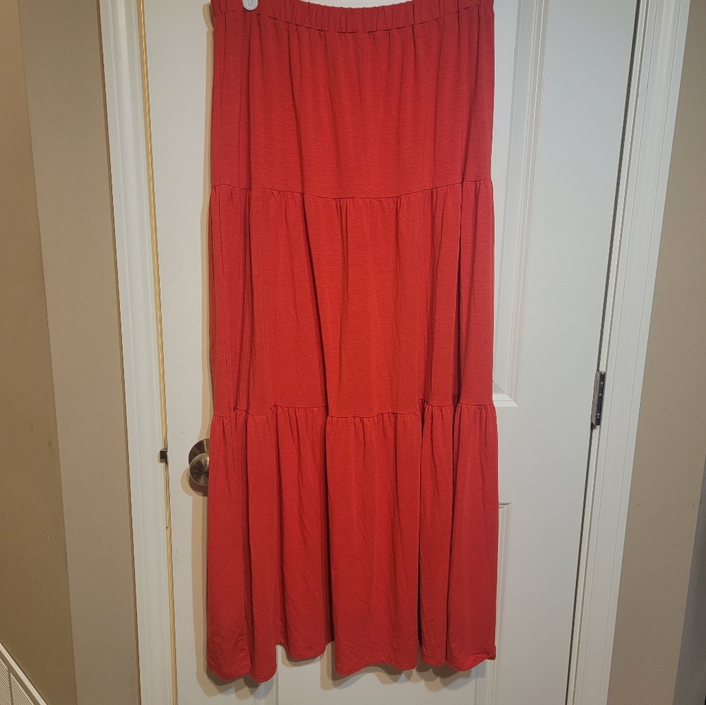 Large Red Poppy skirt
